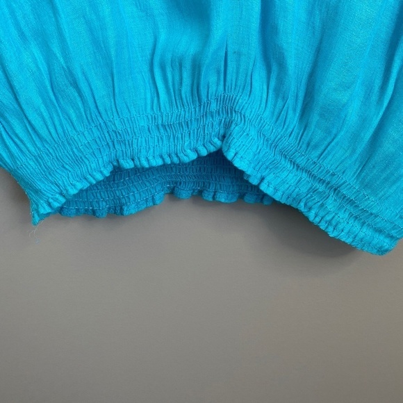 Wallis Women's‎ Aqua 3/4 Sleeve V-neck Blouse Size Small - Picture 5 of 11